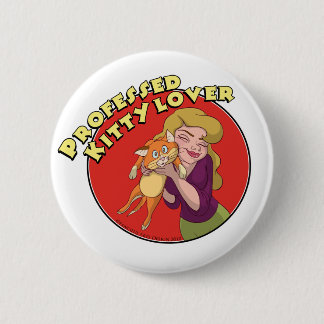 Badge Rond 5 Cm Bouton de fantaisie d'amant de Kitty d'arts
