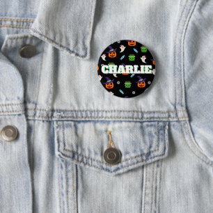 Badge Rond 5 Cm Bouton de faveur de fête à motif Halloween