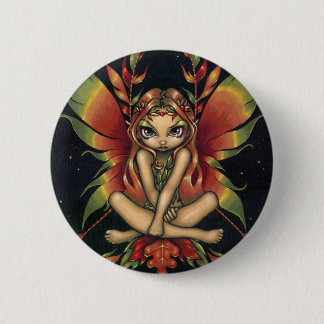 Badge Rond 5 Cm Bouton "de fée de nuit d'automne"