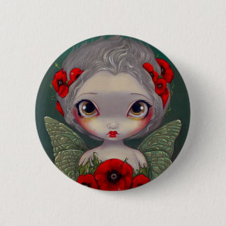 Badge Rond 5 Cm Bouton "de fée de pavot"