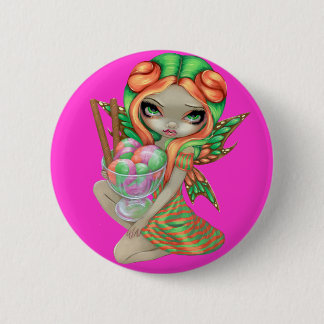 Badge Rond 5 Cm Bouton "de fée de sorbet d'arc-en-ciel"