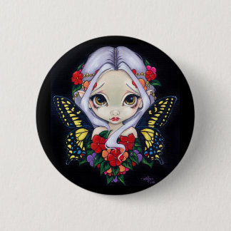 Badge Rond 5 Cm Bouton "de fée d'Impatiens"