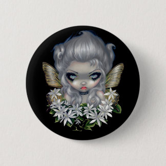 Badge Rond 5 Cm Bouton "de fée sauvage étoilée de jasmin"
