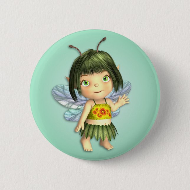 Badge Rond 5 Cm Bouton de féerie de bébé (Devant)