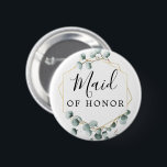 Badge Rond 5 Cm Bouton de fête de mariée Eucalyptus vert - femme d<br><div class="desc">Cette charmante épingle Maid of Honor est parfaite pour votre fête de bachelorette ou douche nuptiale !</div>