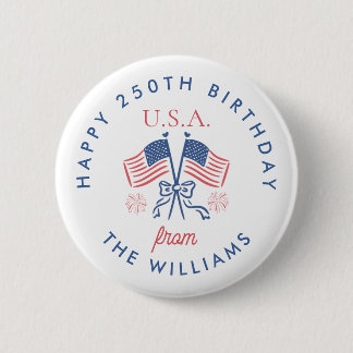 Badge Rond 5 Cm Bouton de fête pour le 250e anniversaire de l'Amér
