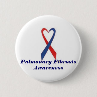 Badge Rond 5 Cm Bouton de fibrose pulmonaire