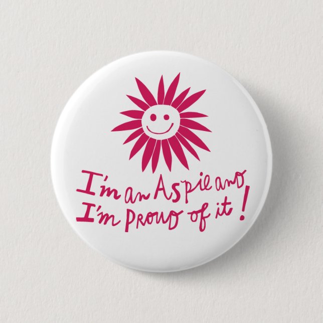 Badge Rond 5 Cm Bouton de fierté d'Aspie (Devant)