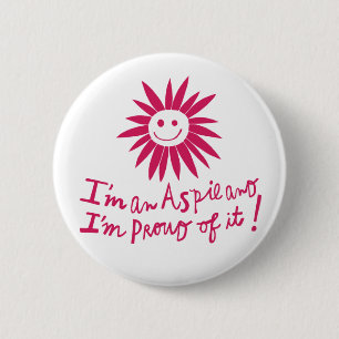 Badge Rond 5 Cm Bouton de fierté d'Aspie