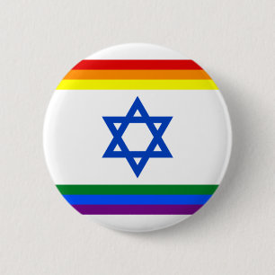 Badge Rond 5 Cm Bouton de fierté de l'Israël LGBT