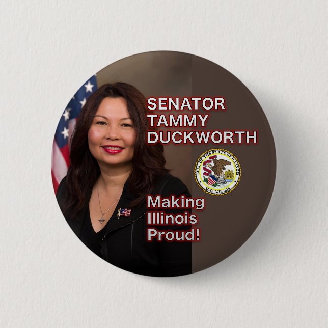 Badge Rond 5 Cm Bouton de fierté du sénateur Tammy Duckworth (Devant)