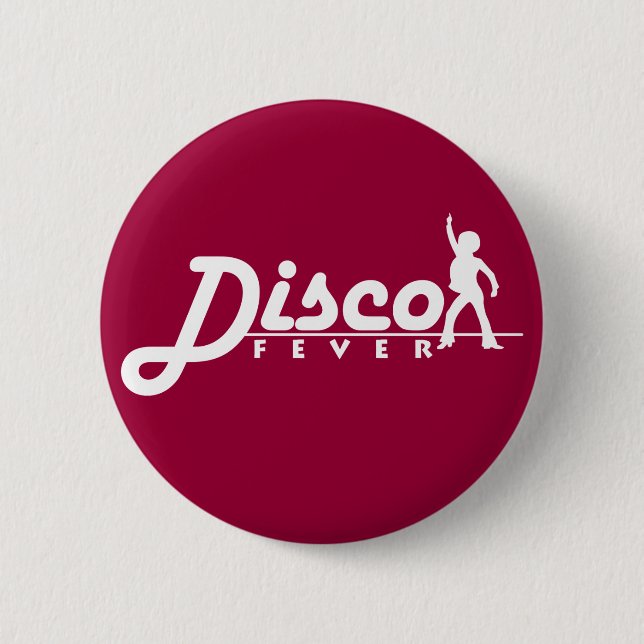 Badge Rond 5 Cm Bouton de fièvre de disco (Devant)