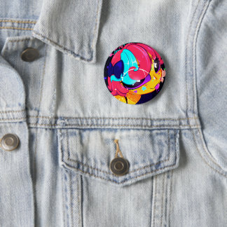 Badge Rond 5 Cm Bouton de fille d'anime coloré mignon