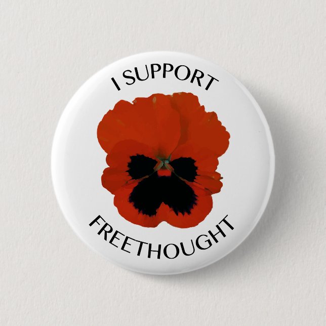 Badge Rond 5 Cm Bouton de fleur d'alto de Freethought (Devant)