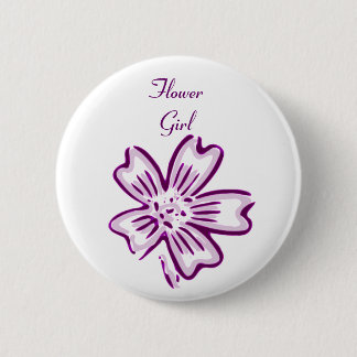 Badge Rond 5 Cm Bouton de fleur de demoiselle de honneur