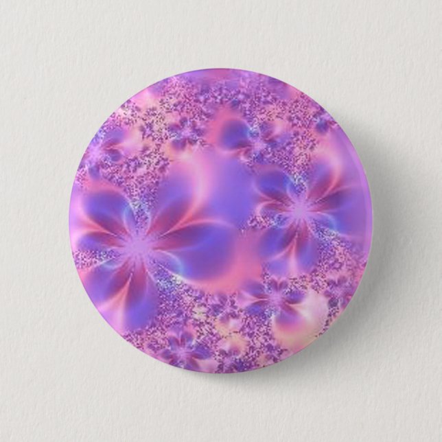 Badge Rond 5 Cm Bouton de fleur fractal (Devant)