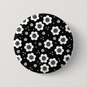 Badge Rond 5 Cm Bouton de fleurs blanches mignonnes