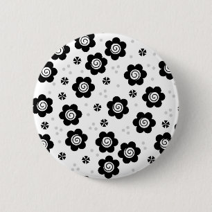 Badge Rond 5 Cm Bouton de fleurs blanches mignonnes