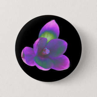 Badge Rond 5 Cm Bouton de fleurs de crocus de beauté mystique