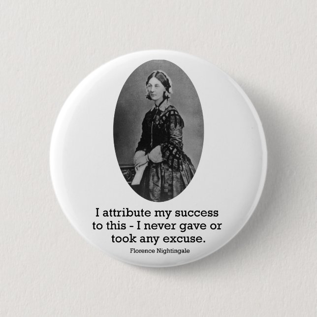 Badge Rond 5 Cm Bouton de Florence Nightingale (Devant)