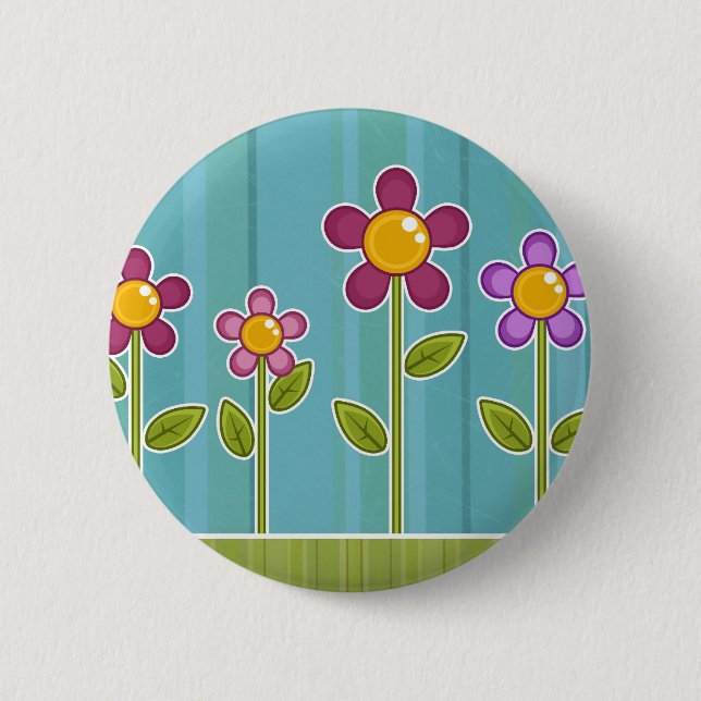 Badge Rond 5 Cm bouton de flowerpower (Devant)