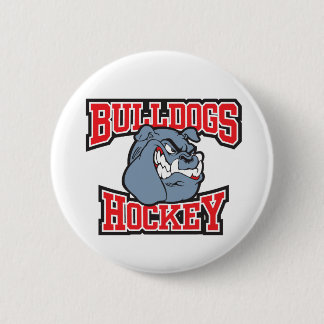 Badge Rond 5 Cm Bouton de fonctionnaire d'hockey de bouledogue