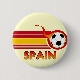 Badge Rond 5 Cm Bouton de football d'Espagne