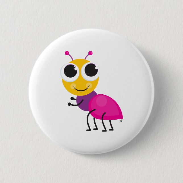 Badge Rond 5 Cm Bouton de fourmi (Devant)