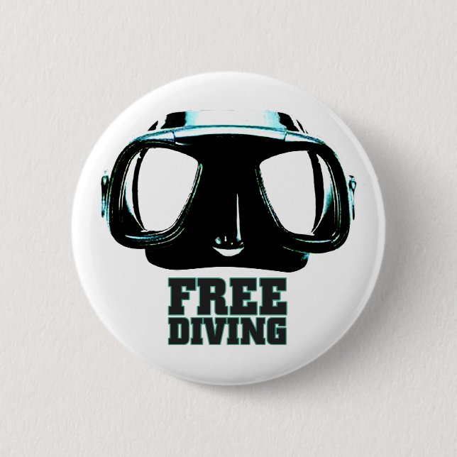 Badge Rond 5 Cm Bouton de Freediving (Devant)