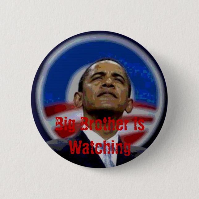 Badge Rond 5 Cm Bouton de frère d'Obama (Devant)