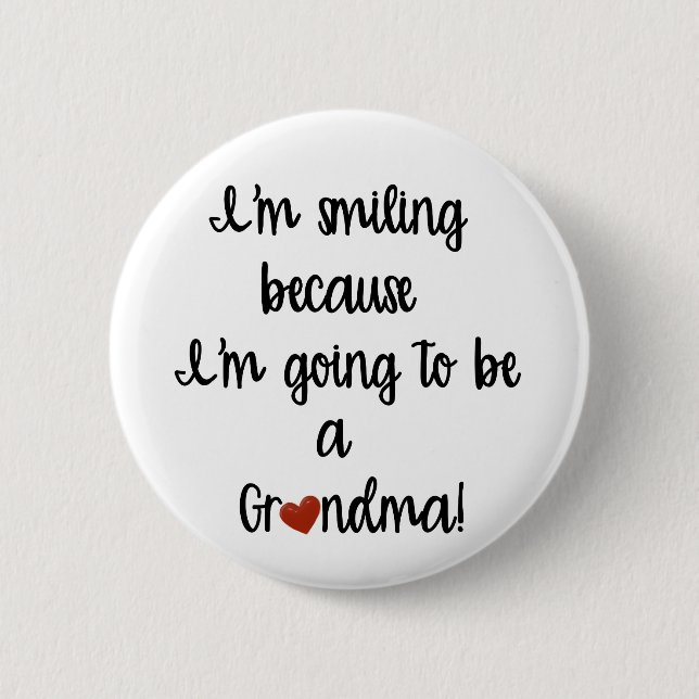 Badge Rond 5 Cm Bouton De Future Grand-mère (Devant)