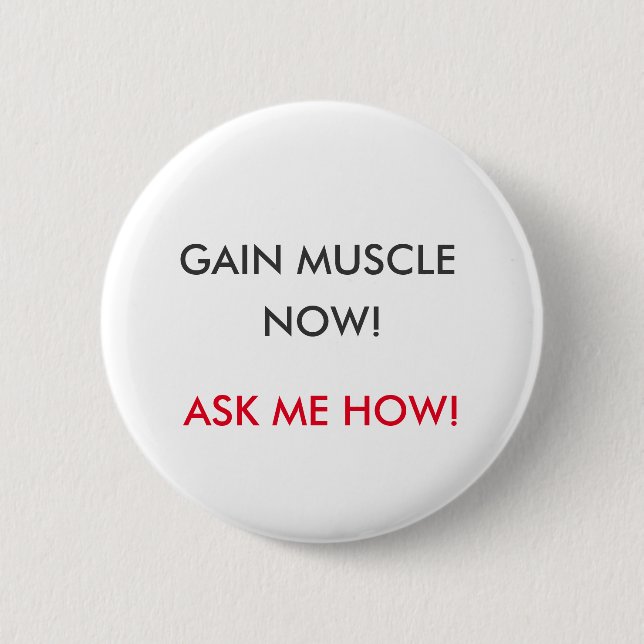 Badge Rond 5 Cm Bouton de gain de muscle (Devant)