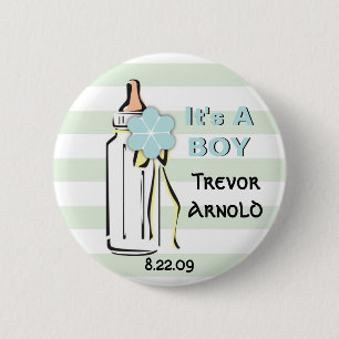Badge Rond 5 Cm Bouton de garçon de bouteille de bébé