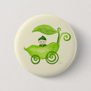 Badge Rond 5 Cm Bouton de garçon de pois doux