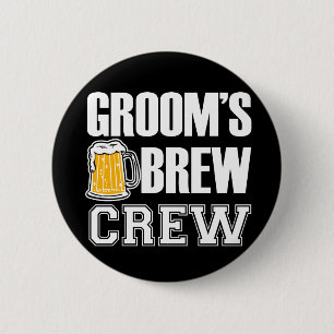 Badge Rond 5 Cm Bouton de garçons d'honneur d'équipage du Brew du