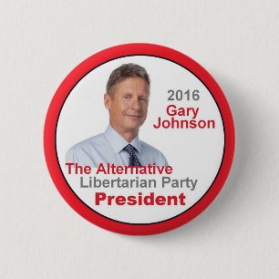 Badge Rond 5 Cm Bouton de Gary JOHNSON 2016
