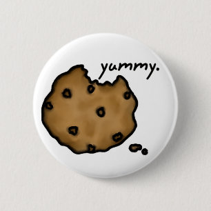 Badge Rond 5 Cm Bouton de gâteau aux pépites de chocolat