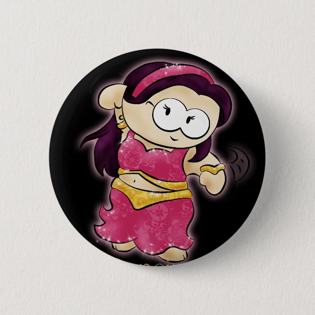 Badge Rond 5 Cm bouton de geek de danse (Devant)