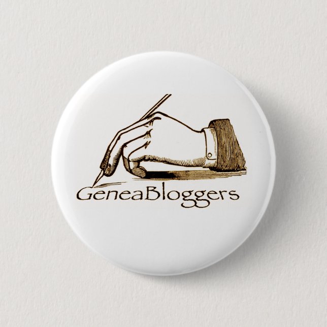 Badge Rond 5 Cm Bouton de GeneaBloggers (Devant)