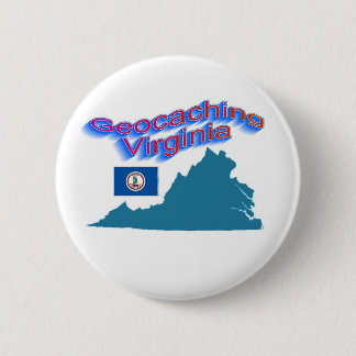 Badge Rond 5 Cm Bouton de Geocaching la Virginie