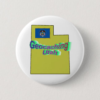 Badge Rond 5 Cm Bouton de Geocaching Utah