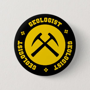 Badge Rond 5 Cm Bouton de géologue
