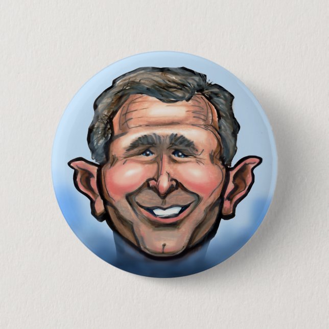 Badge Rond 5 Cm Bouton de George W Bush (Devant)