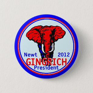 Badge Rond 5 Cm Bouton de Gingrich 2012