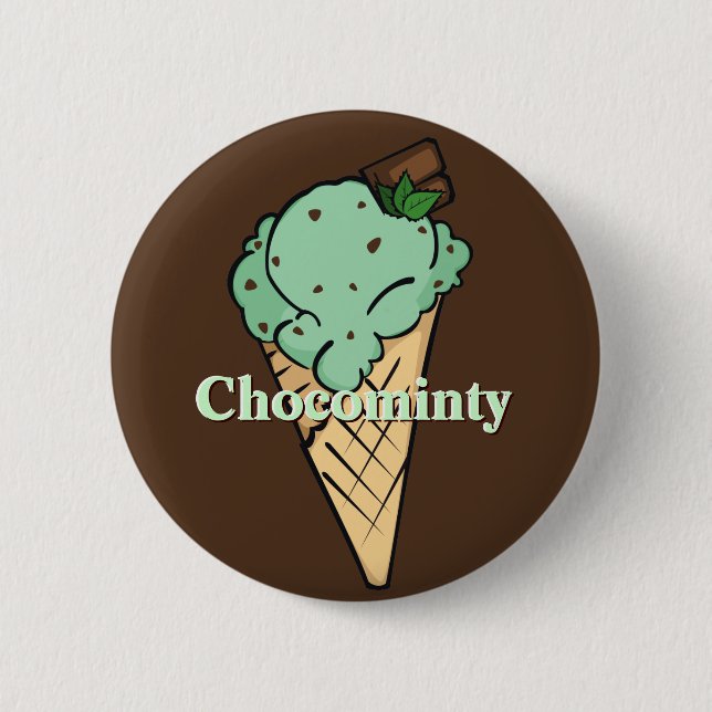 Badge Rond 5 Cm Bouton de glace de Chocominty (Devant)