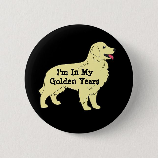 Badge Rond 5 Cm Bouton de golden retriever (Devant)