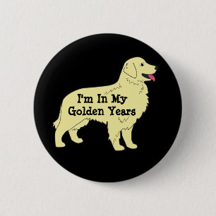 Badge Rond 5 Cm Bouton de golden retriever