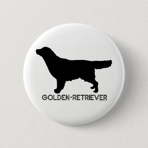 Badge Rond 5 Cm Bouton de golden retriever