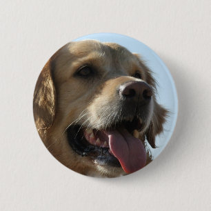 Badge Rond 5 Cm Bouton de golden retriever