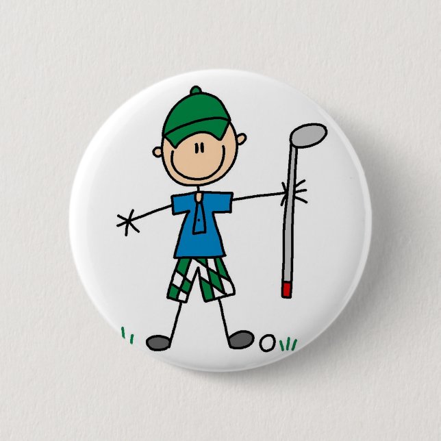Badge Rond 5 Cm Bouton de golf de sport (Devant)